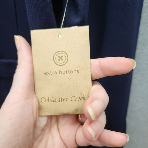 Coldwater Creek Navy Curved Hem Knit Jacket PM - Picture 3 of 5